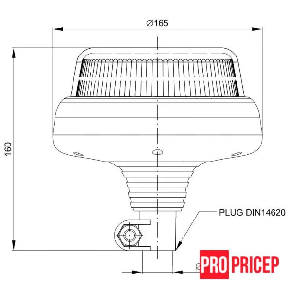 іиумім Проблисковий маячок помаранчевий світлодіодний FRISTOM FT-101 RO LED PI подвійний спалах