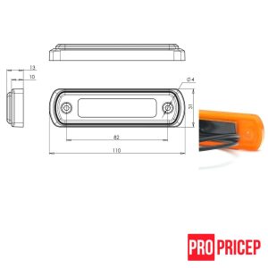 икциииикі Ліхтар габаритний бічний світлодіодний WAS 1341 W189N