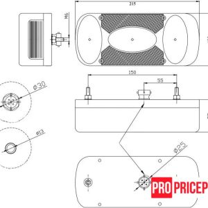 икуукиуиуки Ліхтар задній FRISTOM MD-036 L BAJONET лівий з протитуманним світлом