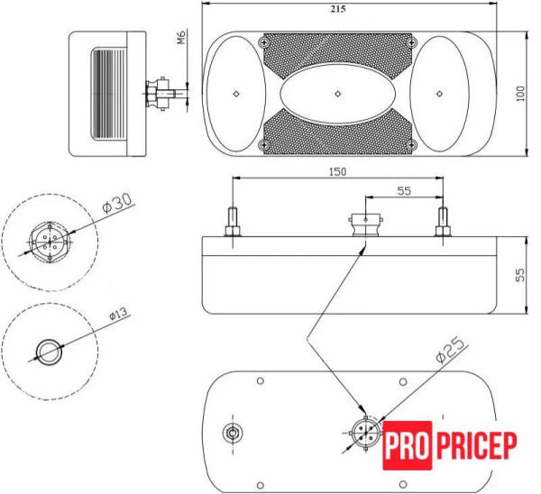 икуукиуиуки Ліхтар задній FRISTOM MD-036 L BAJONET лівий з протитуманним світлом