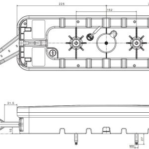 икууууууукуи Ліхтар напівпричепа задній світлодіодний FRISTOM FT-700-146 L LED AMP 7PIN лівий