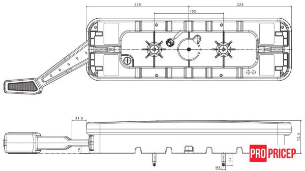 икууууууукуи Ліхтар напівпричепа задній світлодіодний FRISTOM FT-700-146 L LED AMP 7PIN лівий