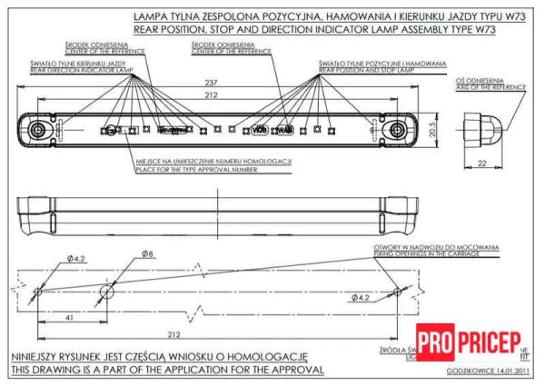 івиві Ліхтар задній багатофункціональний світлодіодний WAS 410 W73
