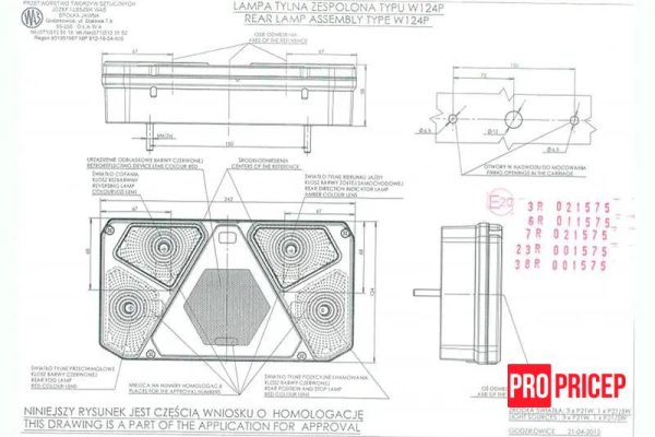 івммммівм Ліхтар задній на вантажівку WAS 907 W125L лівий