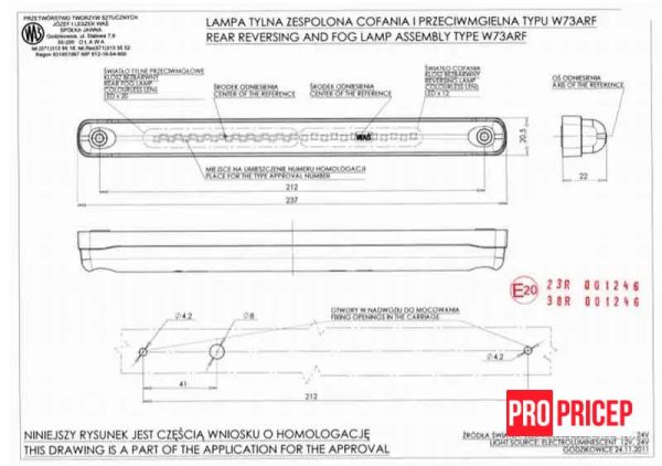 івмумму Ліхтар задній універсальний світлодіодний WAS 556 W73ARF