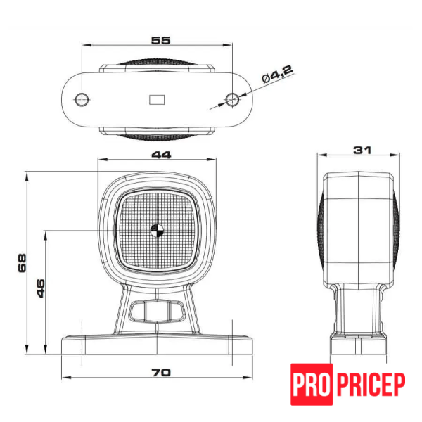 кккккккккккккккккн Ліхтар контурний-габаритний світлодіодний FRISTOM FT-141 A LED правий