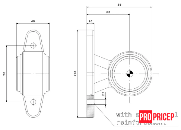 кпууууууууууу Ліхтар контурний світлодіодний FRISTOM FT-009 A LED лівий