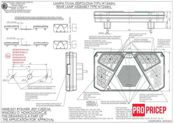 ку3134 Ліхтар задній світлодіодний на причіп WAS 1020 W124DNP правий