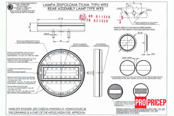 куцу4 Ліхтар задній світлодіодний універсальний WAS 736 W92