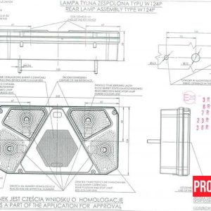 куп4 Ліхтар задній багатофункціональний WAS 911 W124L лівий