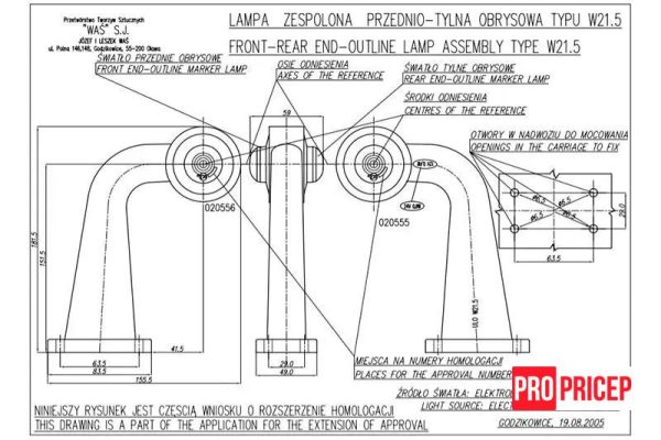 куууук Ліхтар контурний світлодіодний WAS 138L W21.5 лівий