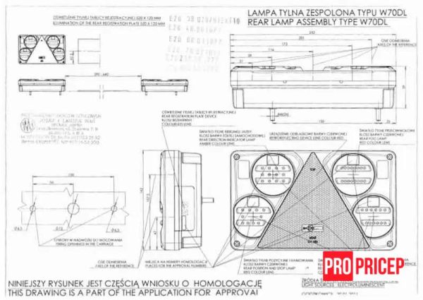 мцуц Ліхтар задній багатофункціональний світлодіодний WAS 395 W70DP правий