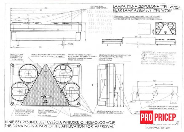 ммі Ліхтар задній на причіп WAS 387 W70L лівий