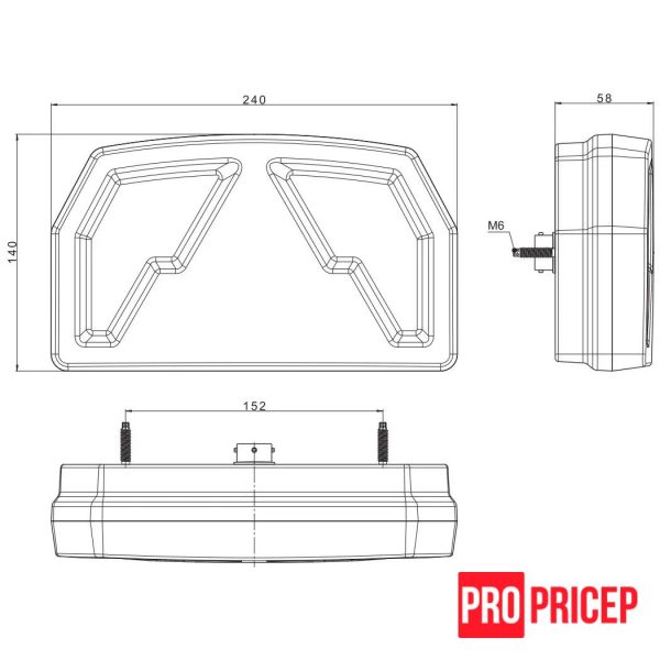 муциум Ліхтар задній світлодіодний FRISTOM FT-371 TD LED O з освітленням номерного знаку