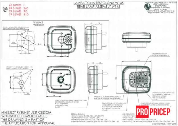 мукаппмм Ліхтар задній на причіп світлодіодний WAS 1089 W145