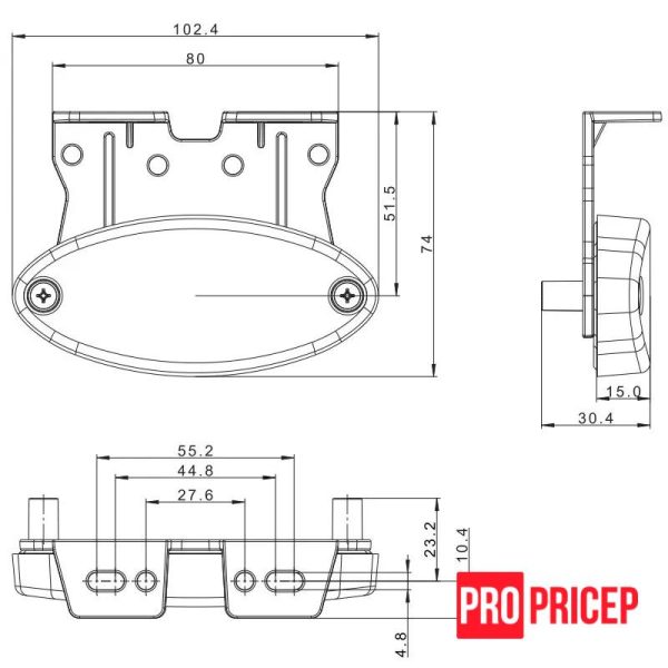 н45т Ліхтар габаритний бічний світлодіодний FRISTOM FT-061 Z+K LED