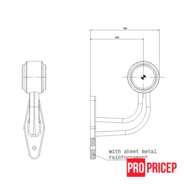 нк Ліхтар контурний світлодіодний FRISTOM FT-009 D LED правий