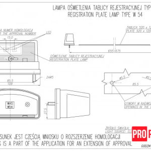 нл Ліхтар освітлення номера світлодіодний WAS 246 W54