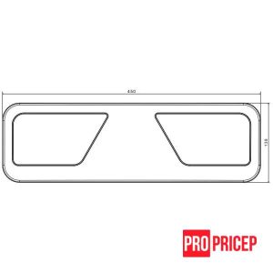 п43пм Ліхтар напівпричепа задній світлодіодний FRISTOM FT-700-066 L LED лівий