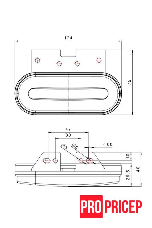 пцпуц Ліхтар габаритний бічний світлодіодний FRISTOM FT-070 Z LED