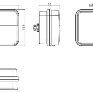 пк43 Ліхтар задній до напівпричепа FRISTOM FT-500-26 AMP правий