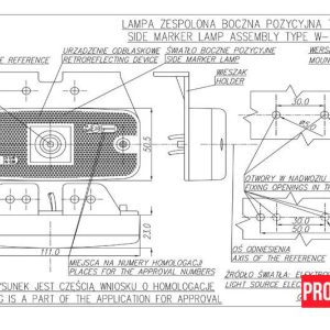 пккккккккккккккк Ліхтар габаритний бічний світлодіодний WAS 223z W46