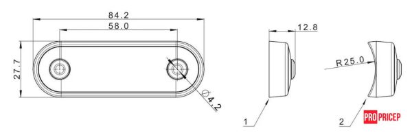 ре Ліхтар габаритний передній світлодіодний FRISTOM FT-073 B LED