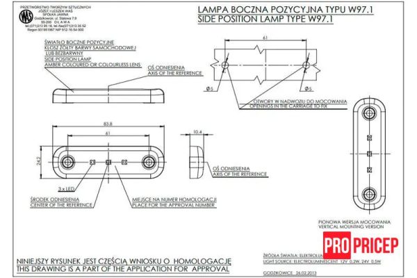 ркпцук Ліхтар габаритний бічний світлодіодний WAS 708 W97.1