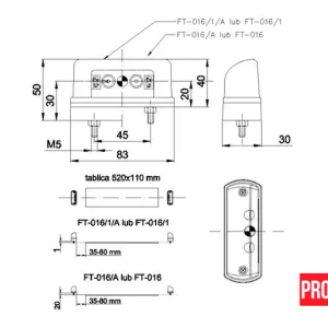 рпар Ліхтар освітлення номерного знаку світлодіодний FRISTOM FT-016/A LED