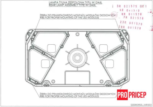 rwgvwer Ліхтар задній світлодіодний на вантажівку WAS 939 W124DL лівий