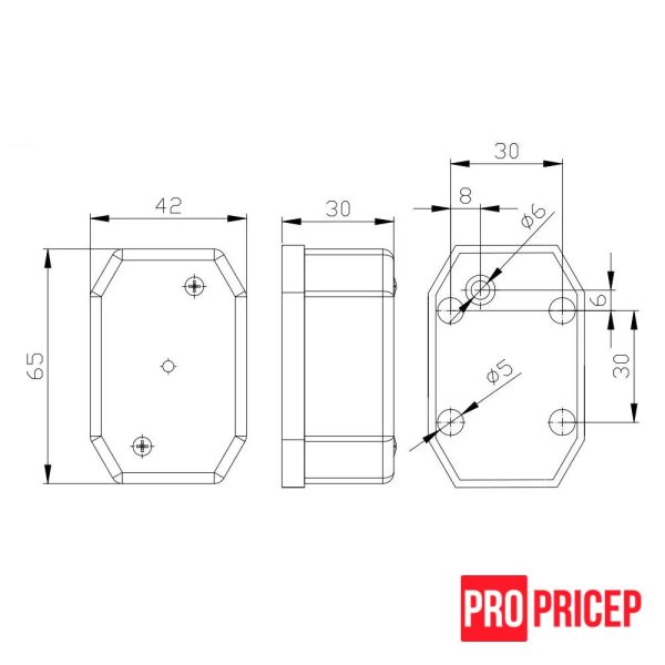 sdv Ліхтар габаритний передній світлодіодний FRISTOM FT-001 BIII LED QS075