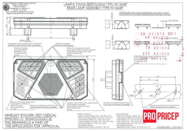 sfs Ліхтар задній світлодіодний на вантажівку WAS 917 W125DL лівий
