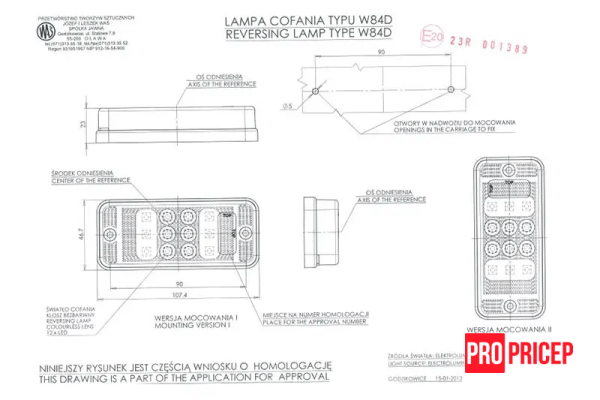 смсч Ліхтар заднього ходу світлодіодний WAS 702 W84D