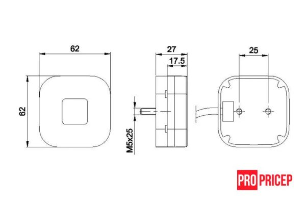 уацаа Ліхтар габаритний задній світлодіодний FRISTOM FT-027 C LED