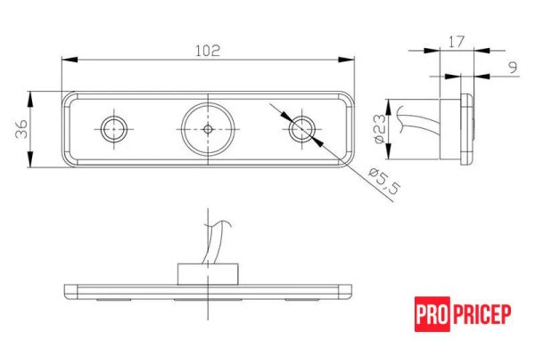 уцаай Ліхтар габаритний бічний світлодіодний FRISTOM FT-004 Z LED
