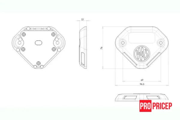 уцпа Сигнальний ліхтар до гідробортів світлодіодний WAS 1127 W152