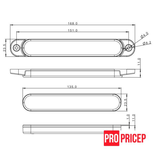уйап Ліхтар габаритний бічний світлодіодний FRISTOM FT-065 Z+K LED