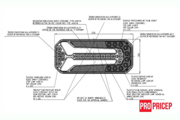 укмукиукии Ліхтар задній на причіп світлодіодний WAS 1119 DD L W150DD лівий