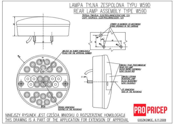 укпп4323еп Ліхтар задній світлодіодний WAS 291 W59D 12V