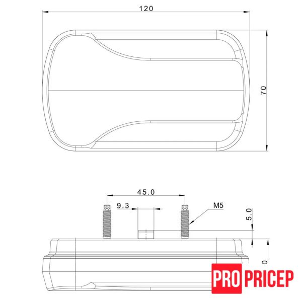 ум Ліхтар задній світлодіодний на причіп FRISTOM FT-350 LED