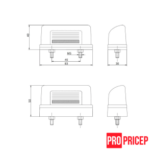 вавава Ліхтар освітлення номерного знаку FRISTOM FT-022/1