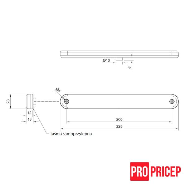 vvv Ліхтар габаритний бічний світлодіодний FRISTOM FT-195 Z LED