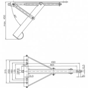 івмівмімв Розсувна опора 450мм, 450кг 40465