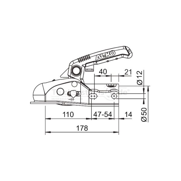 al-ko-kugelkupplung-typ-ak-270-1730084~10 Зчіпний пристрій AL-KO AK 270 з Soft-Dock, 50мм зі вставками 35, 45мм та протиугінним замком 1730084