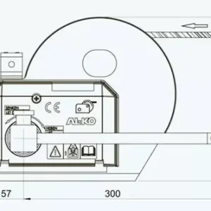 Лебідка причепа AL-KO Optima 1201A Plus ручна з фалом 125 м 1150 кг