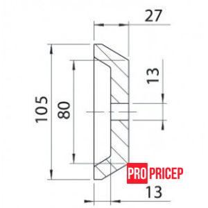 tortsevaya-kryshka-profi-rp435-105x27x130sv_enl Торцева кришка AL-KO Profi RP-435 105х27 мм діаметр втулки 13 мм (комплект)