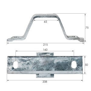 Кронштейн опорний дишла, 60х60 Al-Ko